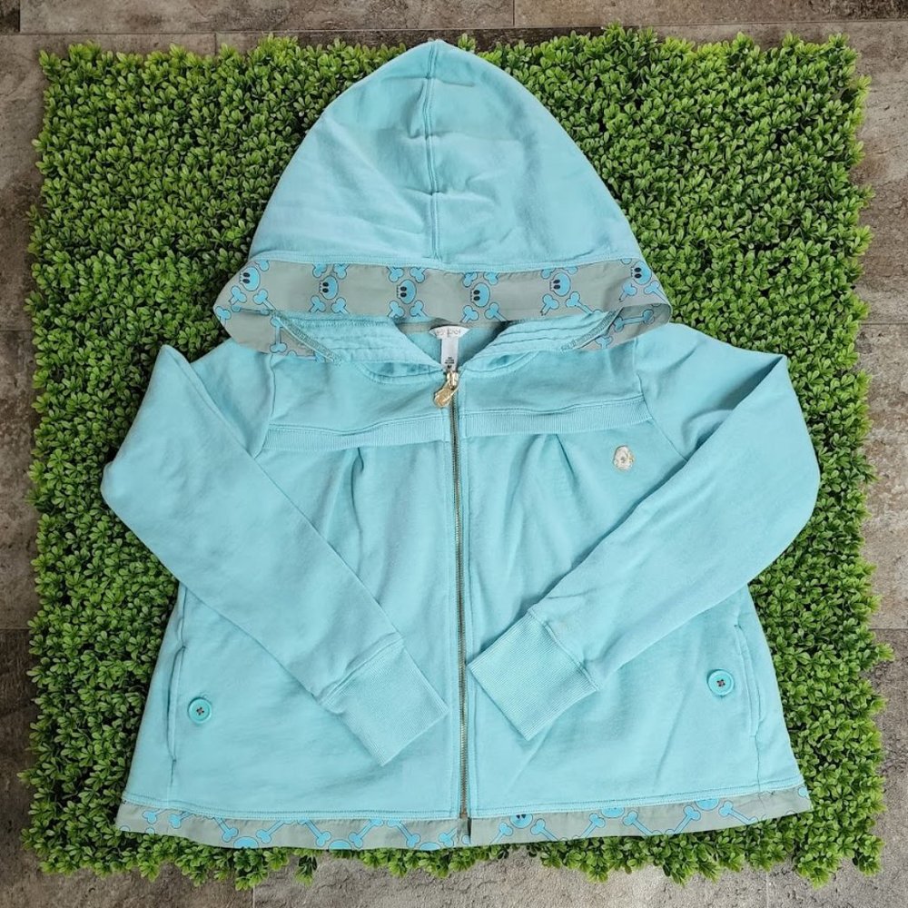 Vintage Kid Robot Women's Skull Baby Doll Zippered Hoodie Size M